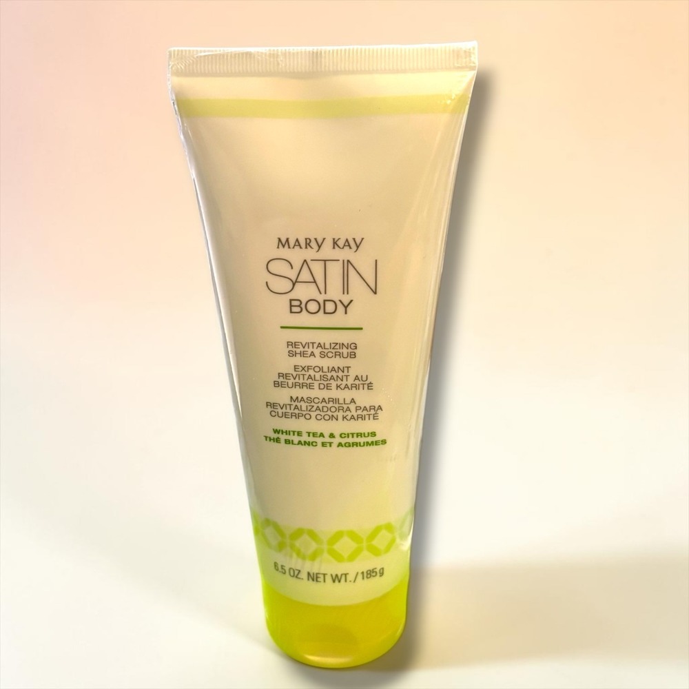 Mary Kay Satin Body Revitalizing Shea Scrub White Tea & Citrus 6.5 oz NEW